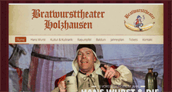 Desktop Screenshot of bratwursttheater.de