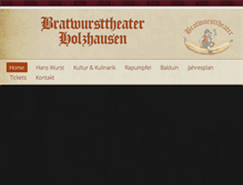 Tablet Screenshot of bratwursttheater.de